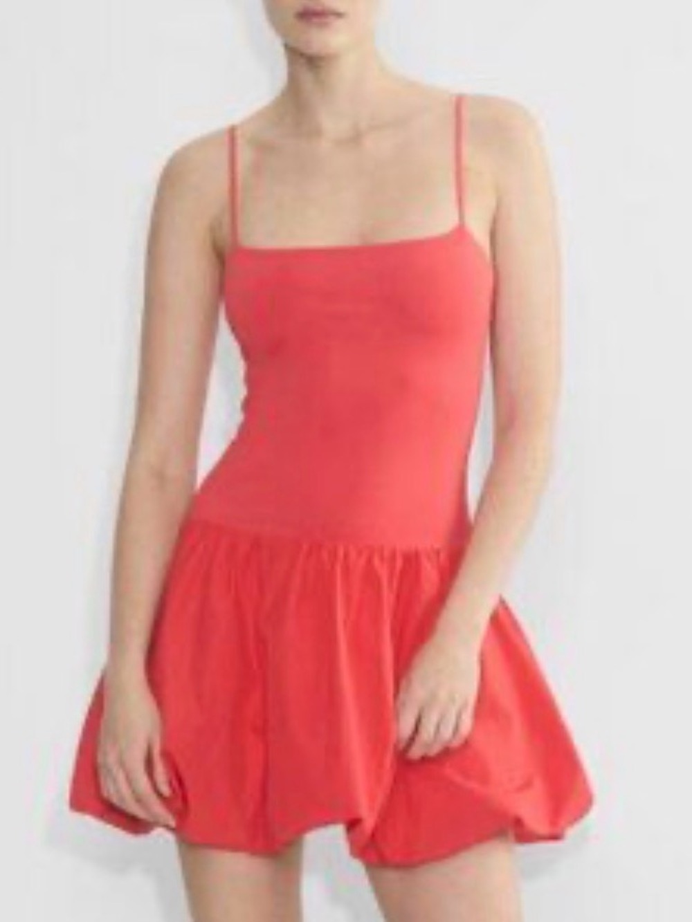 Aritzia bubble hem spaghetti strap dress